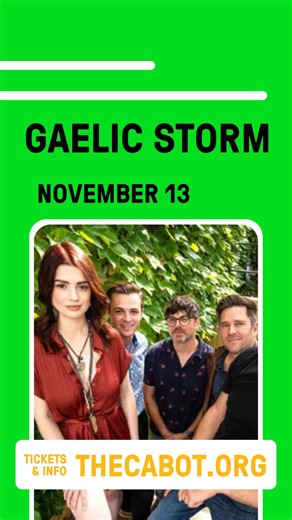 15 reactions | @gaelic_storm gave the Cabot a wonderful display of Irish music that had the audience dancing and clapping tonight! ☘️ | The Cabot | Facebook