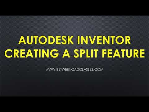 Creating a Split Feature in Autodesk Inventor