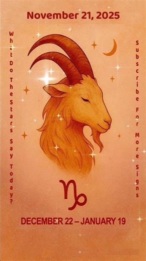 ♑ Capricorn Horoscope Today – November 21, 2025