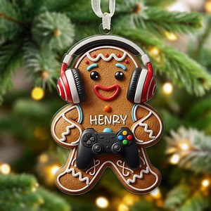 Gingerbread Gamer Ornament, Personalized Gaming Christmas Ornament, Custom Name Gamer Gift, Video Game Xmas Decor, Kids & Teen Gift 2025 - Etsy Canada