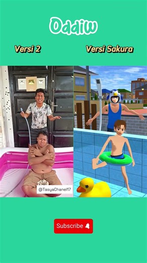 Mau mandi tapi ga ada air!! || Versi sakura dan original