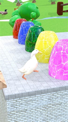 Duck to Fountain |Fountain Crossing Game | Zoova 3D #funny3danimals #animation #babyduck #ducklife