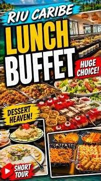 MASSIVE Lunch Buffet at RIU Caribe! Full Coral Restaurant Food Tour