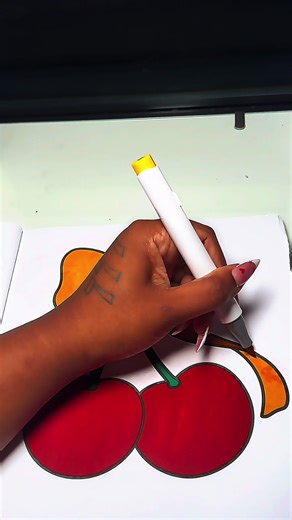 ASMR Cherry Coloring Page Experience