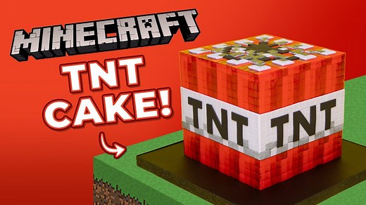 EPIC MINECRAFT TNT BOX Birthday CAKE!