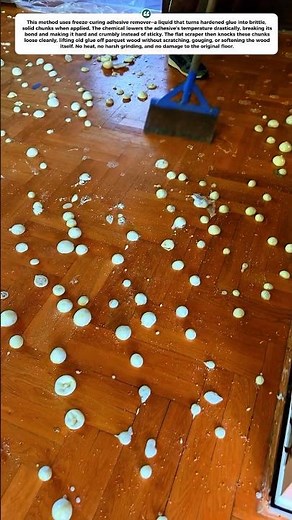 Genius Trick! Remove Old Floor Glue Fast Without Damaging Wood 🧊🪵