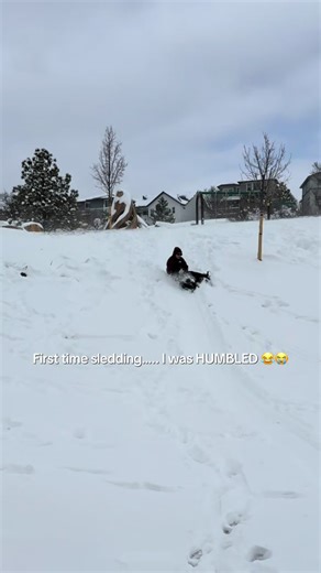 Who said sledding was easy and whose idea was it to go with a toddler for my first time 😅 #sledding #winter #colorado #snow #fyp