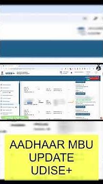 UDISE+ Aadhaar Mandatory Biometric Update (MBU) – Complete Guide for Schools