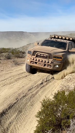 Carli Suspension and HD Truck Accessories on Instagram: "Pushing around some Baja silt in the CJC shop Power Wagon. If you wonder why we recommend 37s for these trucks, having better axle ground clearance for stuff like this is why! 🤘"