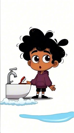 A boy brushing his teeth 🪥 #animation #cartoon #teeth