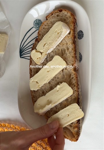 Delicious Brie Cheese Toast with Cherry Jam Recipe