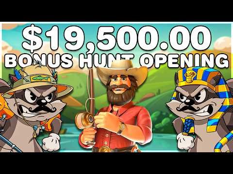 HUGE $19,500 SLOT BONUS HUNT OPENING!! - 26 BONUSES