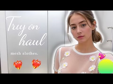 4k transparent try on haul sheer outfit | see through clothes workout | bikini try on haul
