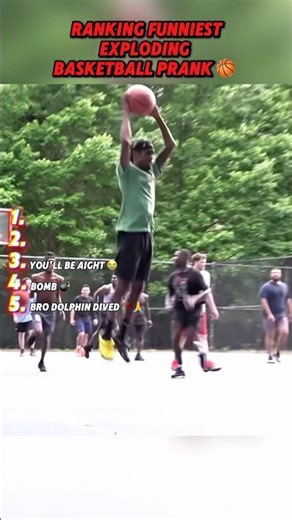 RANKING TOP 5 BEST EXPLODING BASKETBALL PRANKS ! 😂 #shorts