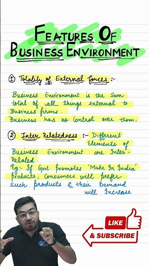 FEATURES OF BUSINESS ENVIRONMENT || CLASS 12 BUSINESS STUDIES CH 3- BUSINESS ENVIRONMENT II #shorts