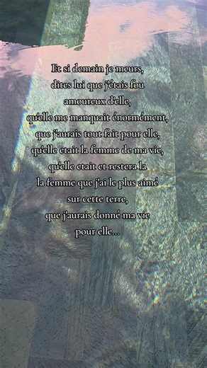 au cas ou un jour je disparais, passez lui le message #declaration #amour #coeurbrise #separation