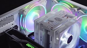 Cooler Master MasterFan MF120 Halo ARGB - Dual Ring adressierbare RGB-Beleuchtung, Gehäuse und Kühlung Hybrid-Lüfterblattdesign mit Smart-Sensor und Vibrationsdämpfungsrahmen - 120 mm