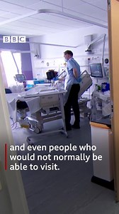 Staff at Royal Blackburn Hospital have been keeping families and patients connected with the help of video calling. | BBC Manchester