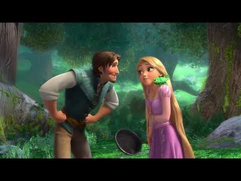 Tangled(HD-1080) - Rapunzel gets out of tower along with Flynn #009