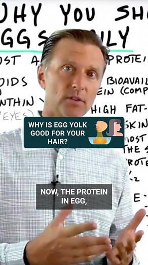 Why is Egg Yolk Good for Your Hair? #drberg #vitaminA #eggwhites #eggyolk #healthyhair | Dr. Eric Berg