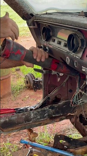 Steering column removal. Complete video is up. #automobile #fordfalcon #restoration #falcon