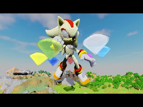 Minecraft Timelapse, Super Shadow The Hedgehog Build Schematic - Sonic