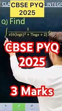 Q) Integration ∫ 1/𝑥{6(log𝑥)^2+7log𝑥+2} 𝑑𝑥 #cbse #maths #cbse2026 #cbse2024#integration