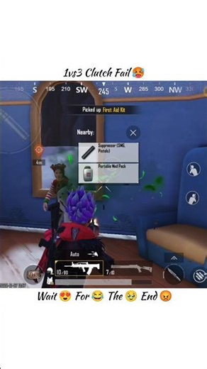 I Attempted the Unthinkable: 1 vs 3 Clutch Fail🥵#bgmi#pubgmobile#trending#shortvideo#scout