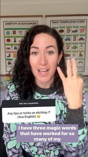3 MAGIC words to elicit a clear "r" sound in speech therapy