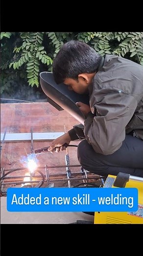 Tried welding for the first time… added a new spark to my skillset ✨🔧🔥 #amplifylearning