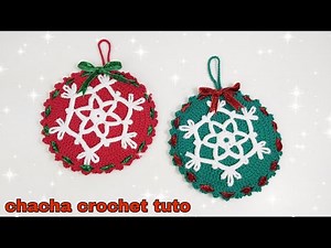Tuto décoration murale de Noël au crochet: flocon de neige ❄ très facile a faire.