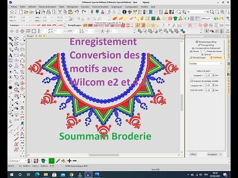 [Fr]Ouvrir, enregistrer, convertir un motif avec Wilcom