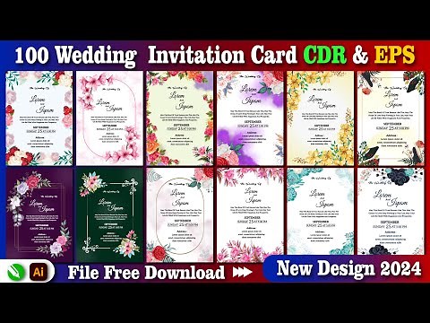 Wedding Invitation Card cdr File Free Download | Wedding Invitation Card design cdr Free Download