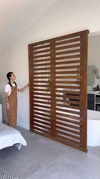 Massive Room Divider Built -Invisible Hardware and Wood Joints