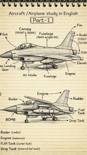 Fighter jet#parts#teaching#English#(part-1)