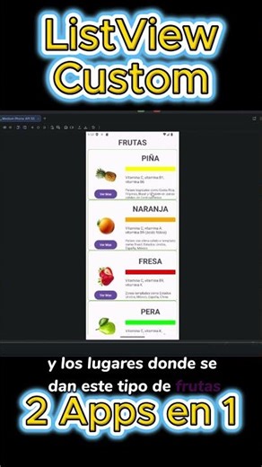 Cómo Crear un Custom LISTVIEW en Android con Java + Build Variants #viralshorts