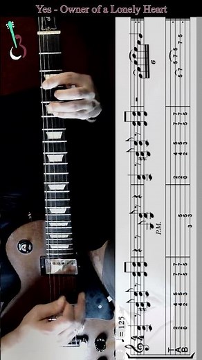 Yes - Owner of a Lonely Heart #guitarriff #ownerofalonelyheart #yesband #guitartabs #shorts