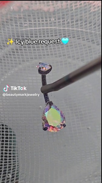 Icy Blue Belly Button Rings: Stunning Body Jewelry