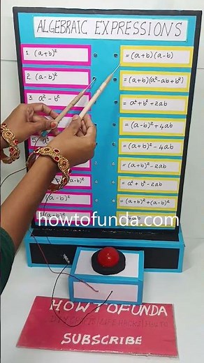 algebraic expressions working model with led lights - maths working model - shorts - howtofunda