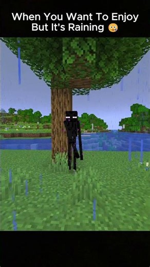 The rain ruins your plans #minecraft #shorts