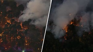 Large brush fire in southern New Jersey