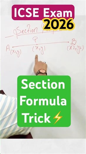 Section Formula | #sectionformula #coordinategeometry #mathematics #mathstricksmagic