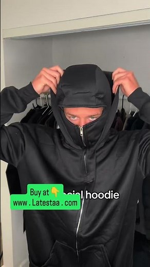 Streetwear Ninja Hoodie with Mask | Balaclava Hoodie, Zipper Hoodie & Ski Mask Jacket Lookbook
