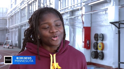 Gophers' Annie Nabwe is one of the nation's premier shot-putters