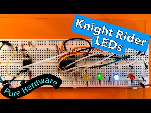 Knight Rider LED Scanner | 555 Timer + 4017 | No Microcontroller Needed