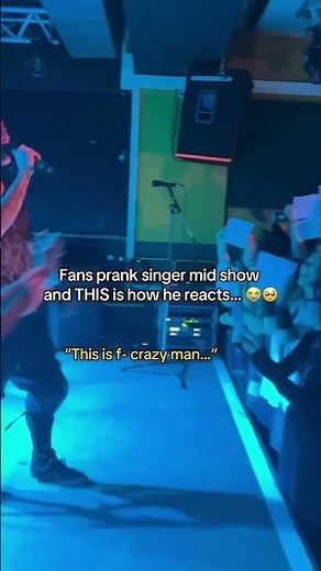 Watch how singer freaks out when fans prank him on stage 😭😭 #emo #livemusic #concert #music #tx2