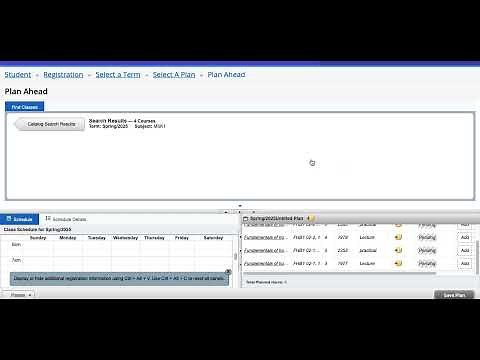How to use Plan Ahead in registration (102) - Must Banner