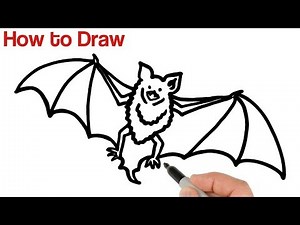 How to Draw a Bat 🦇 SUPER EASY