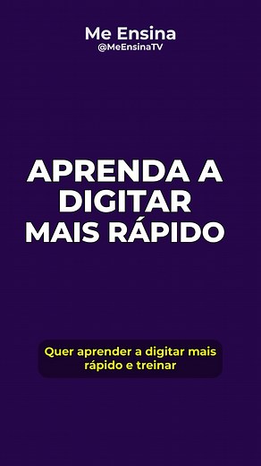 Veja como treinar a digitação e digitar mais rápido no teclado do computador, com esse programa online e gratuito. #digitação #informática #concurso #concursopublico #computador #windows #mac #apple #google #googledrive #tecnologia #meensina #meensinatv #computação #comodigitar #tutorial #estagiário #estudante #emprego #primeiroemprego