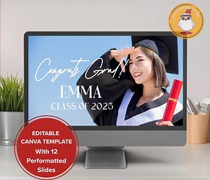 2025 Graduation Slideshow Video Canva Template Personalized With Photos Powerpoint Class of 2025 End of School Video for Reunion or Ceremony - Etsy